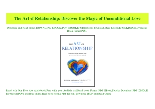(READ-PDF!) The Art of Relationship Discover the Magic of Unconditional Love (READ PDF EBOOK)