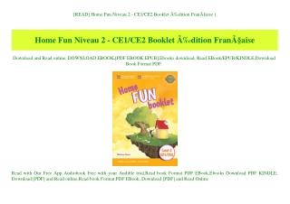 [READ] Home Fun Niveau 2 - CE1CE2 Booklet ÃƒÂ‰dition FranÃƒÂ§aise (E.B.O.O.K. DOWNLOAD^