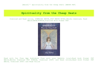 [Ebook]^^ Spirituality from the Cheap Seats [EBOOK PDF]