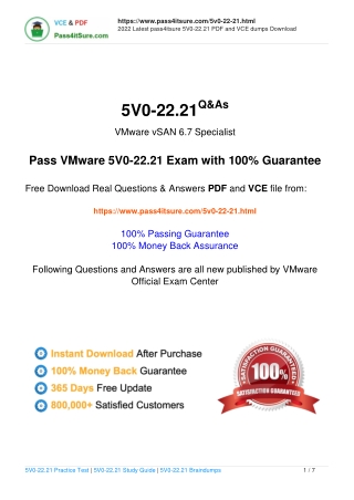 Free VMware 5v0-22.21 exam practice questions