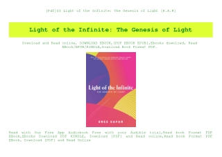[Pdf]$$ Light of the Infinite The Genesis of Light [R.A.R]