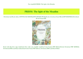 Free [epub]$$ PRISM The light of the Moadim (DOWNLOAD E.B.O.O.K.^)