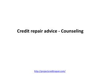 Credit repair advice - Counseling