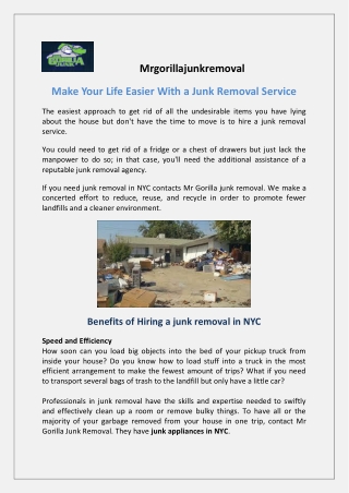 Make Your Life Easier With a Junk Removal Service