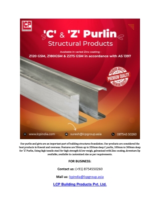 Z Purlin Manufacturer in Kuwait