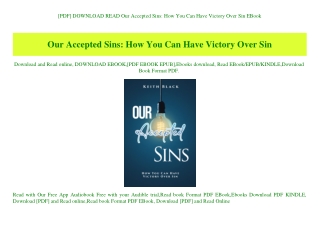 [PDF] DOWNLOAD READ Our Accepted Sins How You Can Have Victory Over Sin EBook