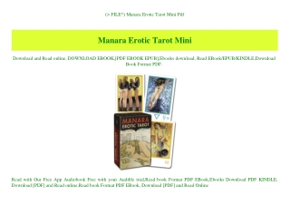 (P.D.F. FILE) Manara Erotic Tarot Mini Pdf