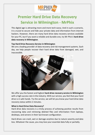 Hard Drive Data Recovery Service in Wilmington