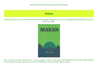 [PDF] DOWNLOAD READ Makan READ PDF EBOOK