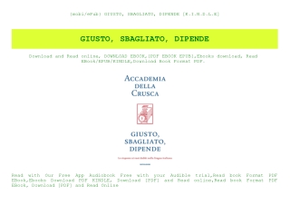 {mobiePub} GIUSTO  SBAGLIATO  DIPENDE [K.I.N.D.L.E]