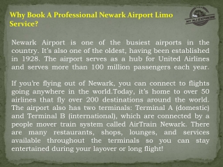 Why Book A Professional Newark Airport Limo Service?