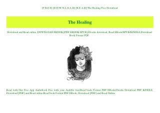 [F.R.E.E] [D.O.W.N.L.O.A.D] [R.E.A.D] The Healing Free Download