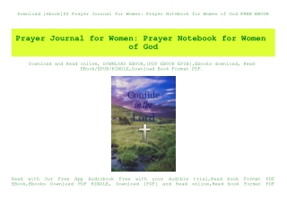 Download [ebook]$$ Prayer Journal for Women Prayer Notebook for Women of God FREE EBOOK