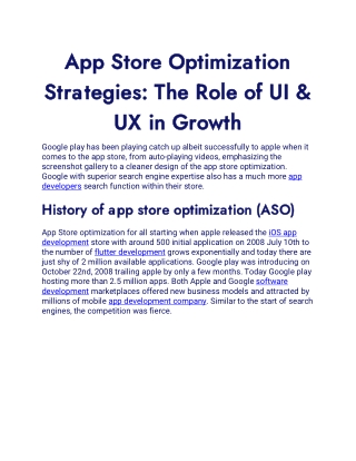 App Store Optimization Strategies