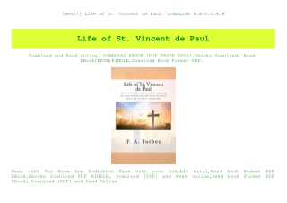 [Best!] Life of St. Vincent de Paul ^DOWNLOAD E.B.O.O.K.#