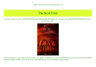 { PDF } Ebook The Devil Tried [K.I.N.D.L.E]