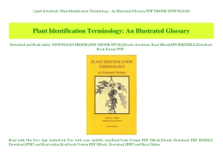 {epub download} Plant Identification Terminology An Illustrated Glossary PDF EBOOK DOWNLOAD
