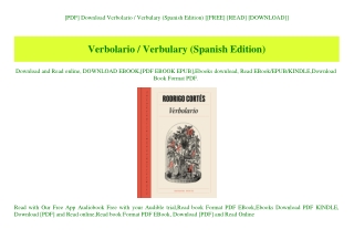[PDF] Download Verbolario  Verbulary (Spanish Edition) [[FREE] [READ] [DOWNLOAD]]