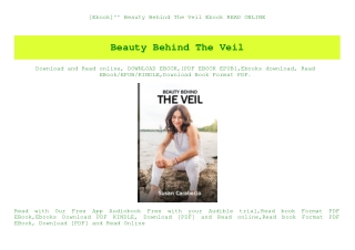 [Ebook]^^ Beauty Behind The Veil Ebook READ ONLINE