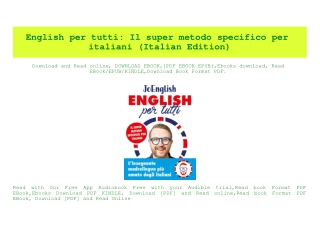 PDF) English per tutti Il super metodo specifico per italiani (Italian Edition) {PDF EBOOK EPUB KINDLE}
