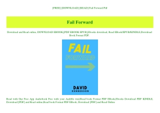 [FREE] [DOWNLOAD] [READ] Fail Forward Pdf