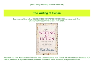 {Read Online} The Writing of Fiction (Ebook pdf)