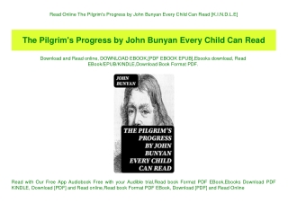 Read Online The Pilgrim's Progress by John Bunyan Every Child Can Read [K.I.N.D.L.E]