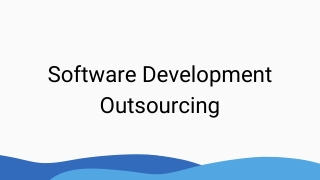 Software Development Outsourcing