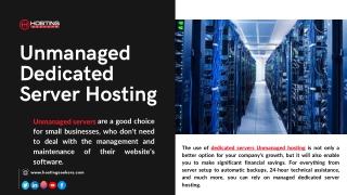 Dedicated Servers Unmanaged