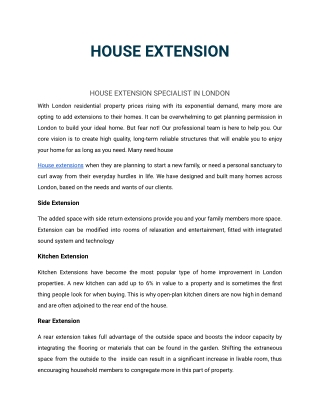 HOUSE EXTENSION