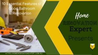 10 Essential Features of Good Bathroom Renovation