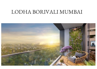 Lodha Borivali, Mumbai, Brochure _ Location _ Price _ Floor Plans