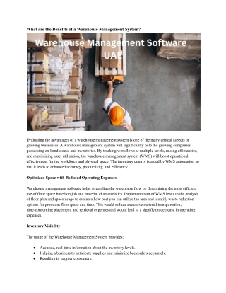 Warehouse Management Software  UAE