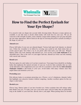 How to find the perfect eyelash for your eye shape