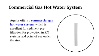 Commercial Gas Hot Water System