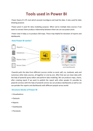 Tools used in Power BI