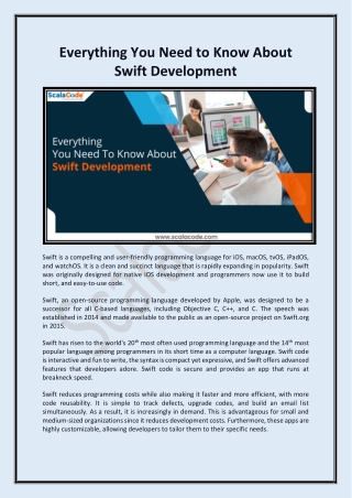 Everything You Need to Know About Swift Development