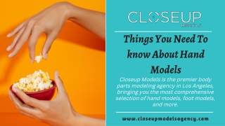 Things You Need To know About Hand Models