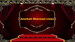 Anarkali Sherwani Linen