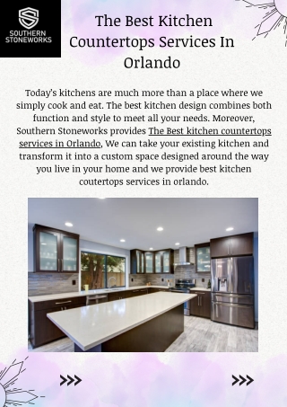 The Best Kitchen Countertops Services In Orlando | Southern Stone Works fL
