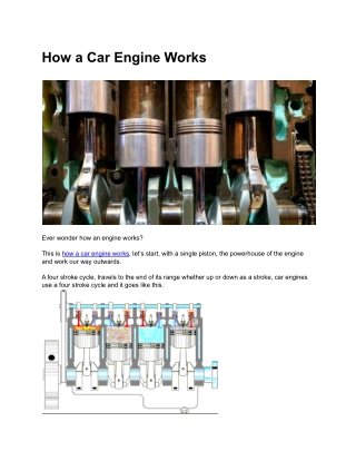 How a Car Engine Works
