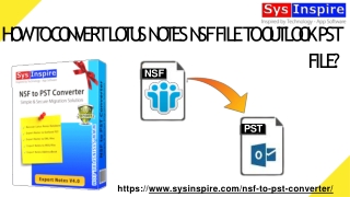 How to Convert Lotus Notes NSF File to Outlook PST File