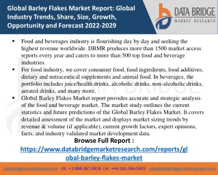 Global Barley Flakes Market Trajectory & Analytics Report 2021