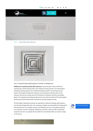 Ducted Heating Mornington