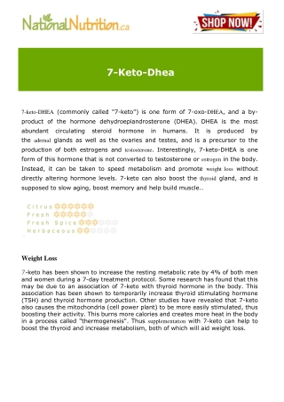 7-Keto-Dhea