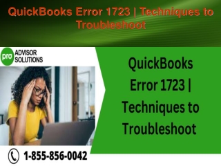 QuickBooks Error 1723  Techniques to Troubleshoot