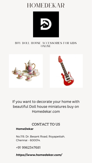 Doll house miniatures