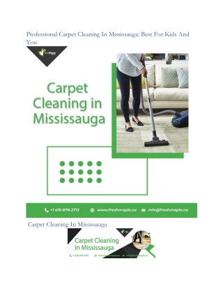 Professional Carpet Cleaning In Mississauga