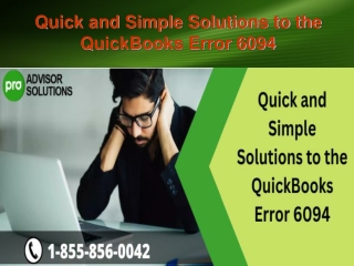 Quick and Simple Solutions to the QuickBooks Error 6094