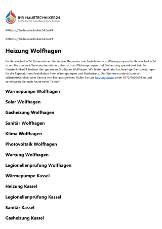 Sanitär Wolfhagen